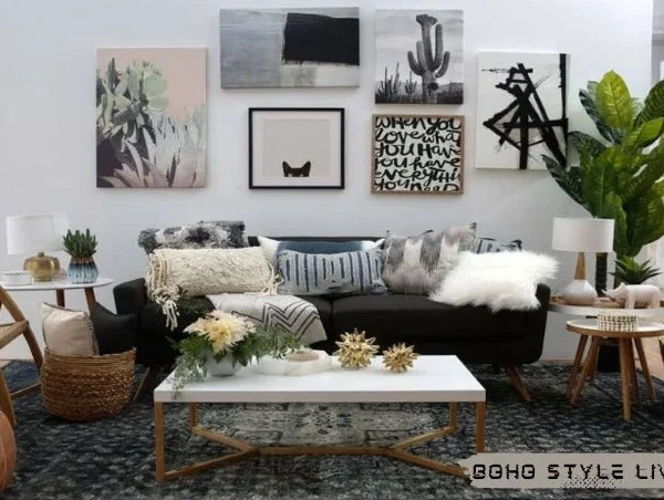 boho style living room