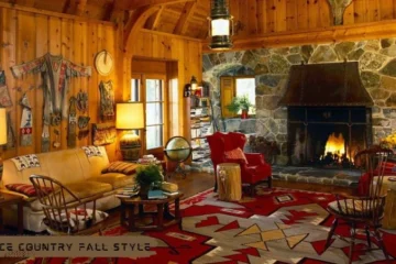 fireplace country fall style