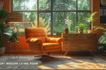 mid century modern living room