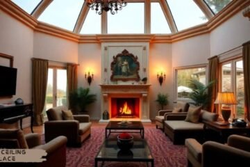 vaulted ceiling fireplace