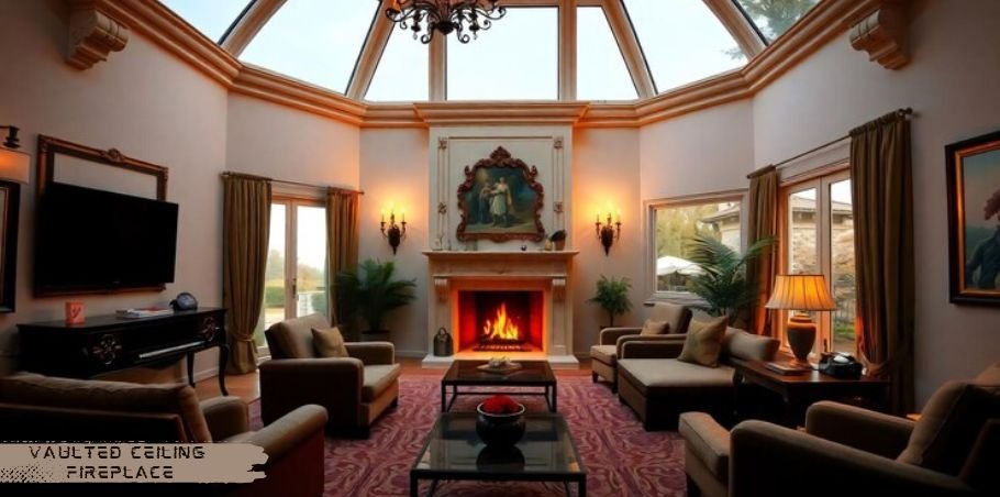 vaulted ceiling fireplace