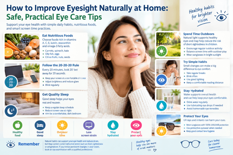 How to Improve Eyesight Naturally at Home: Safe, Practical Eye Care Tips